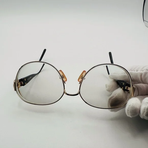 Christian Dior Gold and Black Glasses